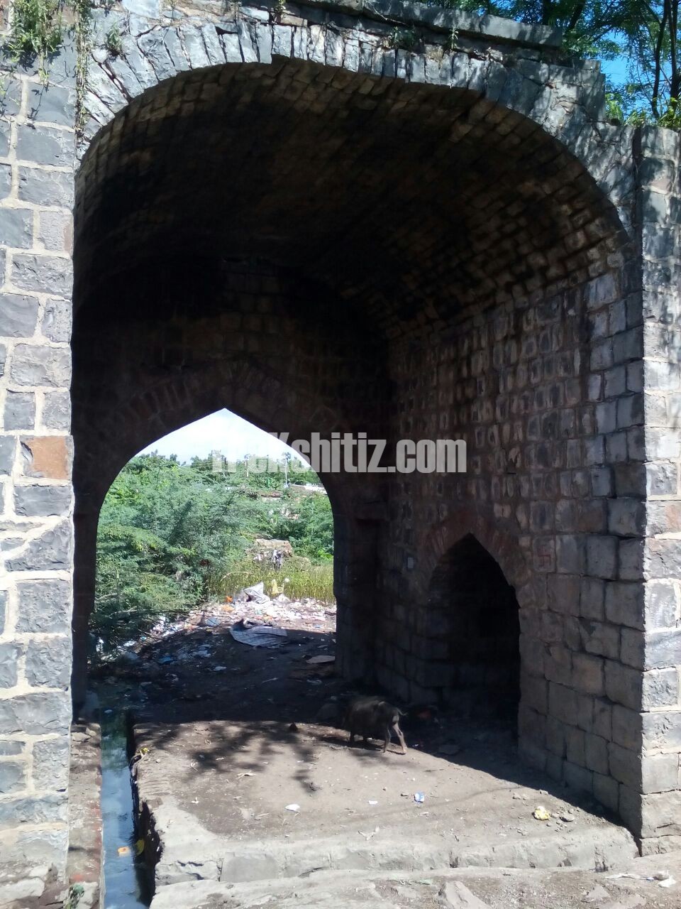 Backside entrance gate Karmala Fort